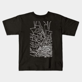 Abstract Ink Drawing #16 Black Kids T-Shirt